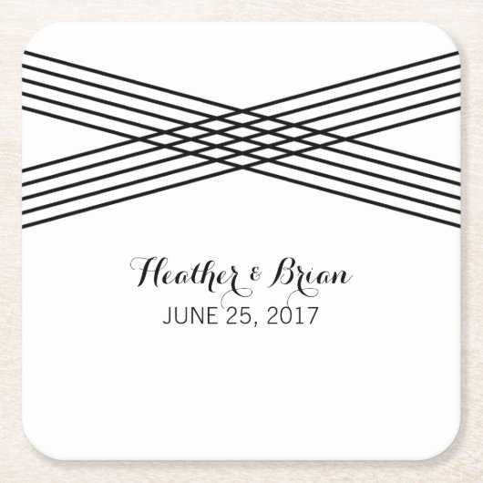 Zwart wit modern decodepapier Onderzetters (Voorkant)