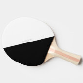 zwart-wit modern eenvoudig minimalistisch tafeltennisbatje (Zijkant)