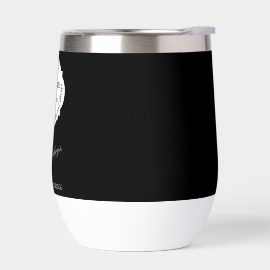 Zwart-wit Modern Elegant Afstuderen Afstuderen (Links)