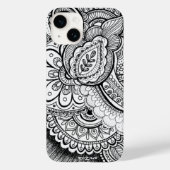 Zwart-wit Modern Elegant Mandala Stijlvol Case-Mate iPhone Case (Achterkant)