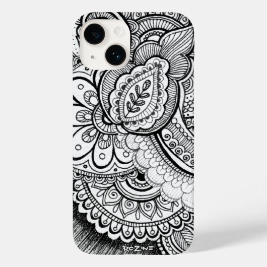 Zwart-wit Modern Elegant Mandala Stijlvol Case-Mate iPhone Case (Achterkant)