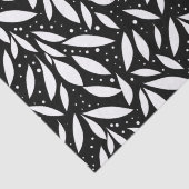 Zwart-wit modern gebladerte tissuepapier (Detail)
