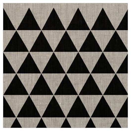 Zwart wit modern Geometrisch Rustisch Decor Linen Stof (Swatch)