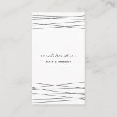 Zwart & Wit | Modern geometrisch verticaal Visitekaartje (Voorkant)