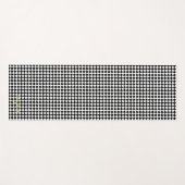 Zwart Wit Modern Geruite Monogram Oefening Yogamat (Voorkant (horizontaal))