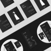 Zwart-wit modern HandDrawn Paar Bruiloft Kaart