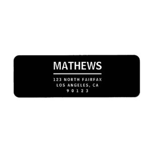 Zwart-wit Modern label voor oude retournering