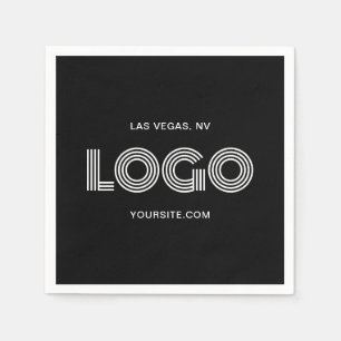 Zwart-wit modern logo servet