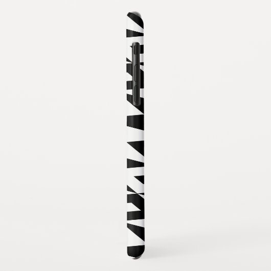 Zwart-wit modern lozenpatroon Case-Mate iPhone case (Achterkant/links)