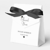 Zwart Wit Modern Minimal Graduation Party Bedankdoosjes (Voorkant Zijde)