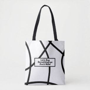 zwart-wit Modern Minimalistisch Abstract Draagtas