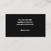 zwart-wit Modern Minimalistisch Abstract Visitekaartje (Achterkant)