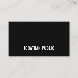 Zwart-wit, modern, minimalistisch design visitekaartje