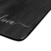 Zwart Wit Modern Minimalistisch Elegant Monogram Snijplank (Hoek)