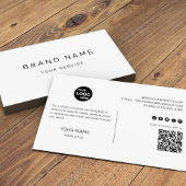 Zwart-wit Modern Minimalistisch Maatwerk Visitekaartje