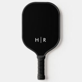 Zwart-wit modern minimalistisch monogram pickleball paddle