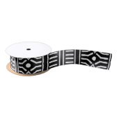 Zwart-wit Modern Mudcloth 2 Satijnen lint (Spoel)