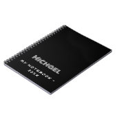 Zwart wit modern notitieboek (Linkerzijde)