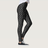 Zwart-wit modern patroon leggings (Rechts)
