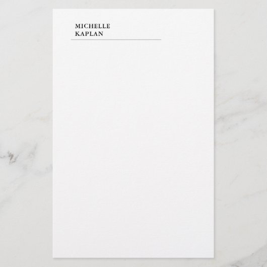 Zwart & Wit Modern Professioneel Exclusief Briefpapier (Voorkant)