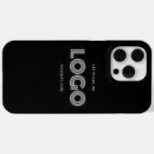 Zwart-wit Modern Rechthoekig Logo Case-Mate iPhone Case (Achterkant (horizontaal))