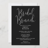 Zwart-wit Modern Script Bruids Bunch Shower Kaart (Voorkant)
