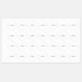 Zwart wit modern script meisjesmonogram naam labels (Vel)