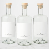 Zwart wit modern script meisjesmonogram naam