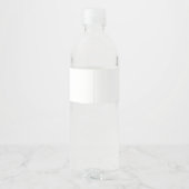 Zwart wit modern script meisjesmonogram naam waterfles etiket (Achterkant)