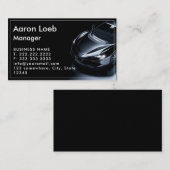 Zwart-wit Modern Sport Car Visitekaartje (Voorkant / Achterkant)