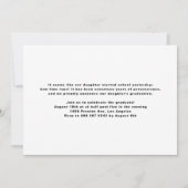 Zwart-wit Modern Stripes Foto Afstuderen Kaart (Achterkant)