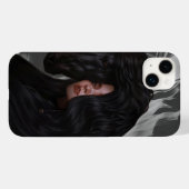 Zwart Wit Modern Theme Girl Case-Mate iPhone Case (Achterkant (horizontaal))