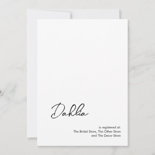 Zwart-wit modern Vrijgezellenfeest Kaart (Achterkant)