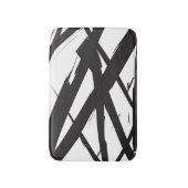 Zwart-wit moderne Abstracte kunstlijn decoratief Badmat (Voorkant Verticaal)