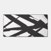 Zwart-wit moderne Abstracte kunstlijn decoratief Bureaumat (Voorkant)