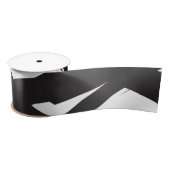 Zwart-wit moderne Abstracte kunstlijn decoratief Lint (Spoel)