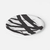 Zwart-wit moderne Abstracte kunstlijn decoratief Papieren Bordje (Gekanteld)