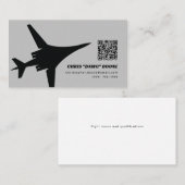 Zwart-wit Moderne B-1 Bomber Visitekaartje (Voorkant / Achterkant)
