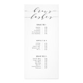 Zwart & Wit Moderne Calligraphy Wenkbrauwen & Wimp Reclamekaart (Voorkant)