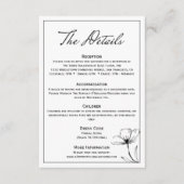 Zwart-wit Moderne elegante bruiloft Details Informatiekaartje (Voorkant)