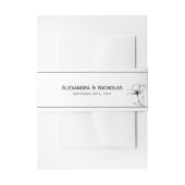 Zwart-wit Moderne Elegante Minimale Bruiloft Uitnodigingen Wikkel (Voorkant Voorbeeld)