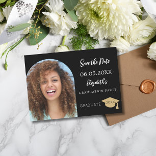 Zwart wit moderne foto boog Afstuderen Save The Date