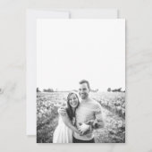 Zwart-wit moderne foto-huwelijksuitnodiging kaart (Achterkant)