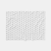 Zwart-wit moderne geometrisch fleece deken (Voorkant (Horizontaal))