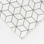 Zwart-wit moderne geometrisch fleece deken (Hoek)