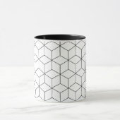 Zwart-wit moderne geometrisch mok (Midden)
