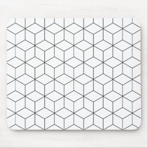 Zwart-wit moderne geometrisch muismat