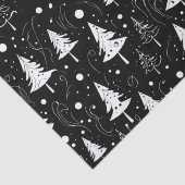 Zwart-wit moderne kerstbomen tissuepapier (Detail)