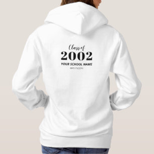 Zwart-wit moderne klasse reünie partij gunst hoodie