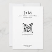 Zwart-wit moderne minimale foto bruiloft save the date (Achterkant)